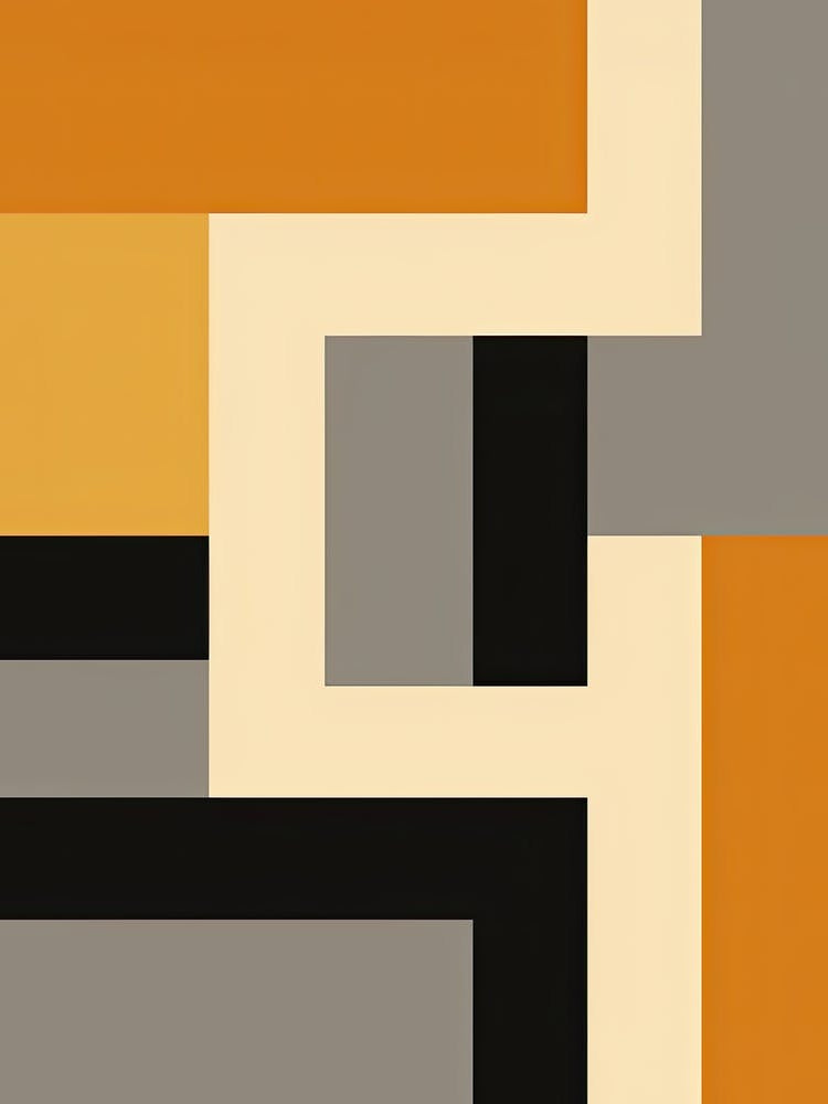 Abstract Angles; Mid Century Geometric Composition