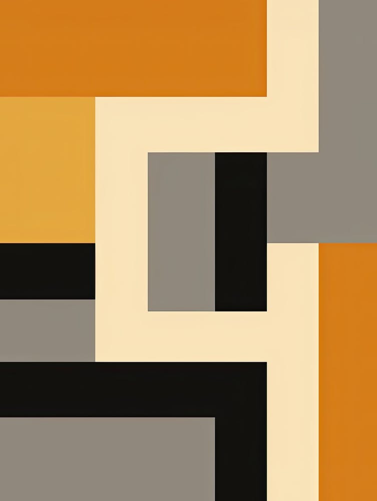 Abstract Angles; Mid Century Geometric Composition