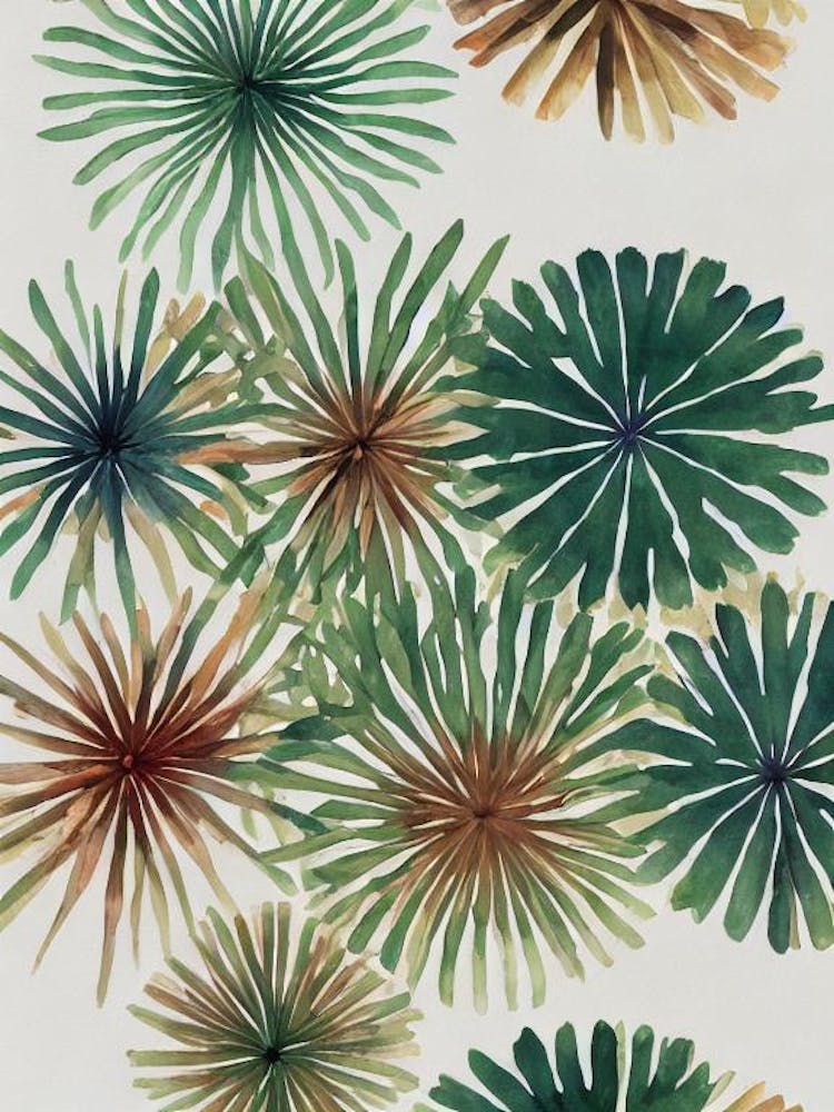 Acropora Cytherea 2 Aquarelle Graphique Vintage