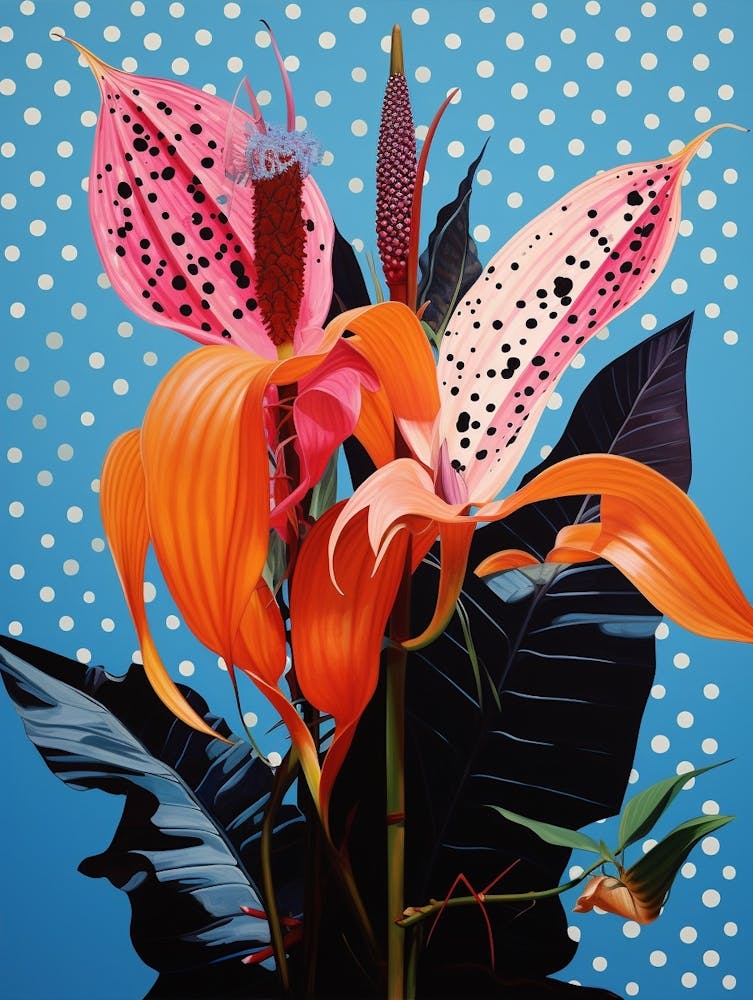 Surreal Florals Heliconia 2 Flower Painting