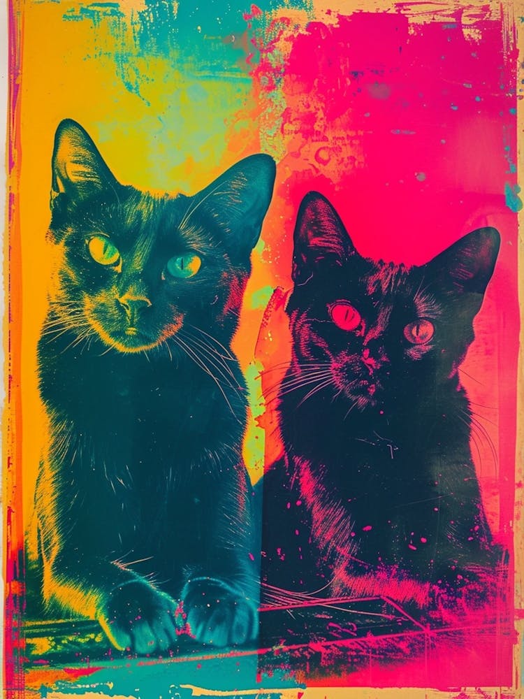 Cat Portrait Polaroid Inspired 3