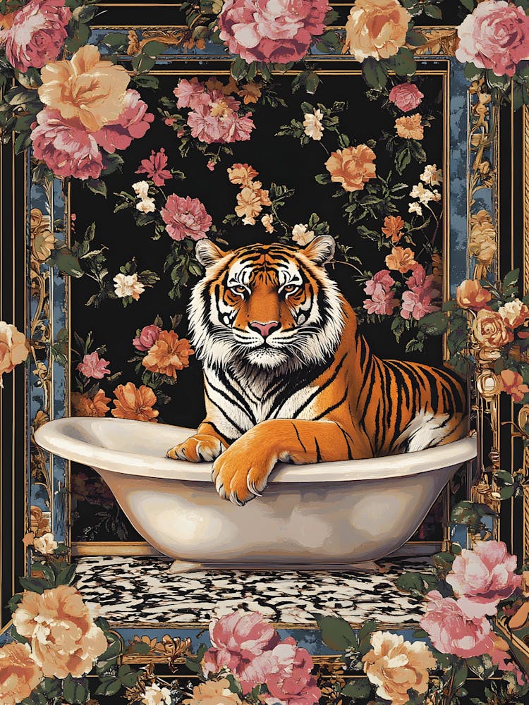 Tiger In The Bath