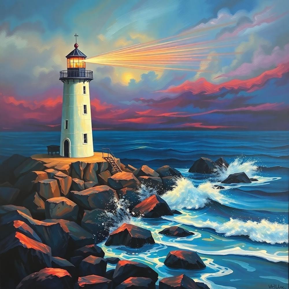 Lighthouse At Sunset 4