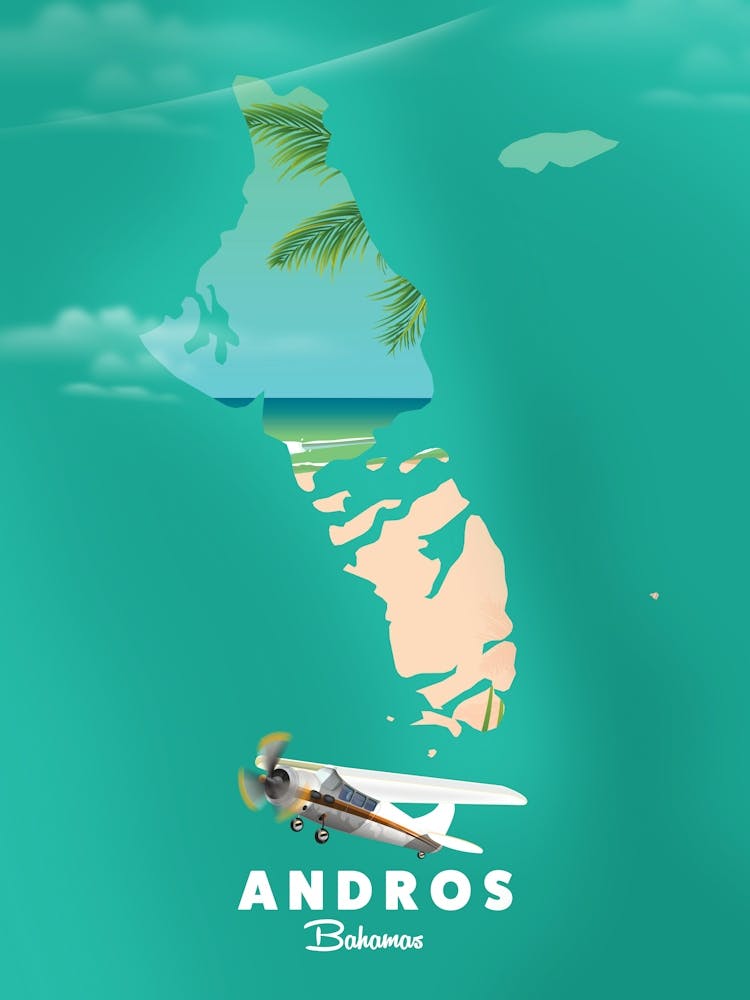 Andros Bahamas travel map