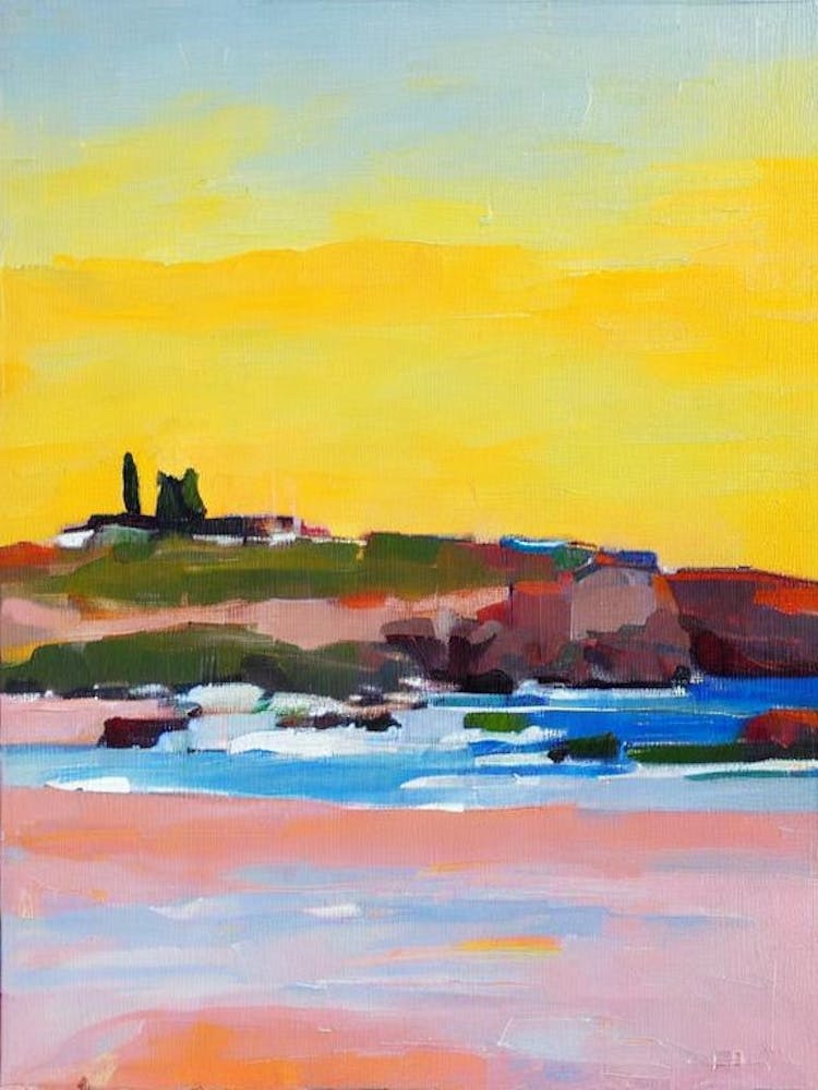 Cala Bassa Beach 2, Ibiza, Spain Bright Abstract