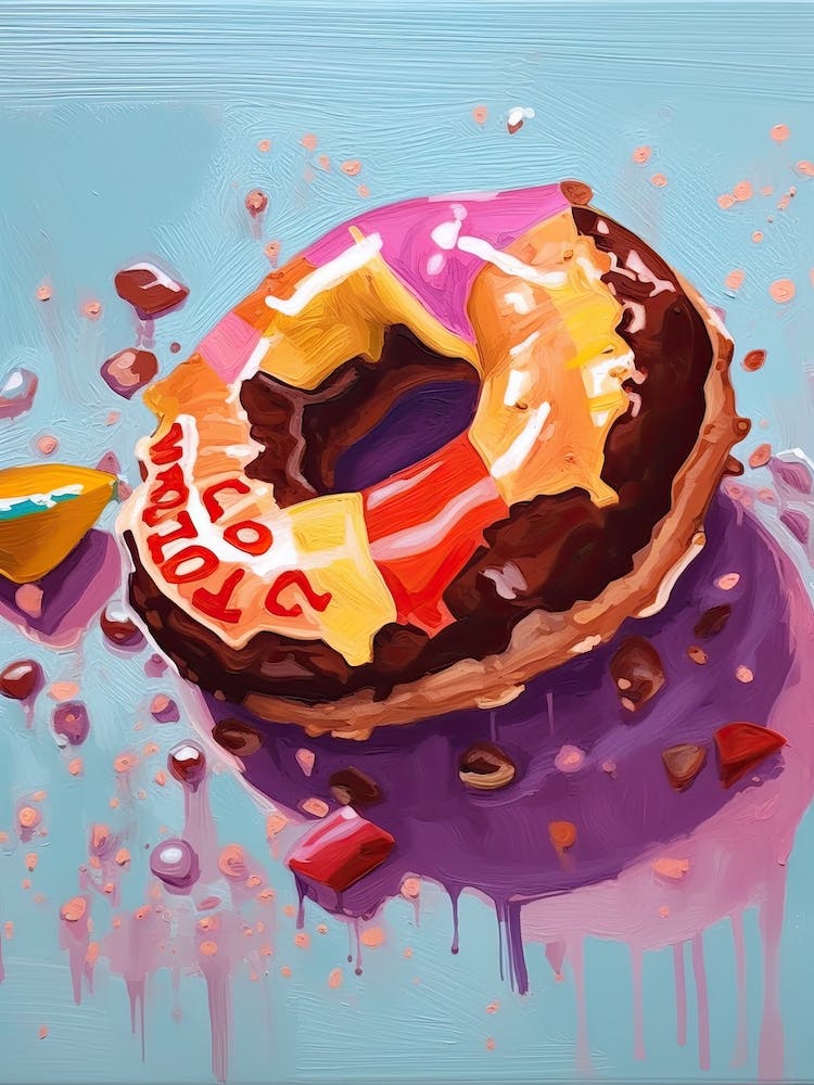 A Doughnut Oil Painting 1
