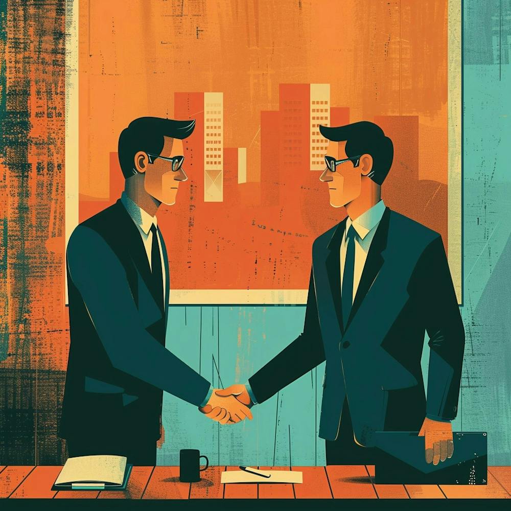 Two Businessmen Shaking Hands 4