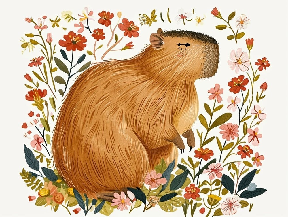 Little Floral Capybara 4