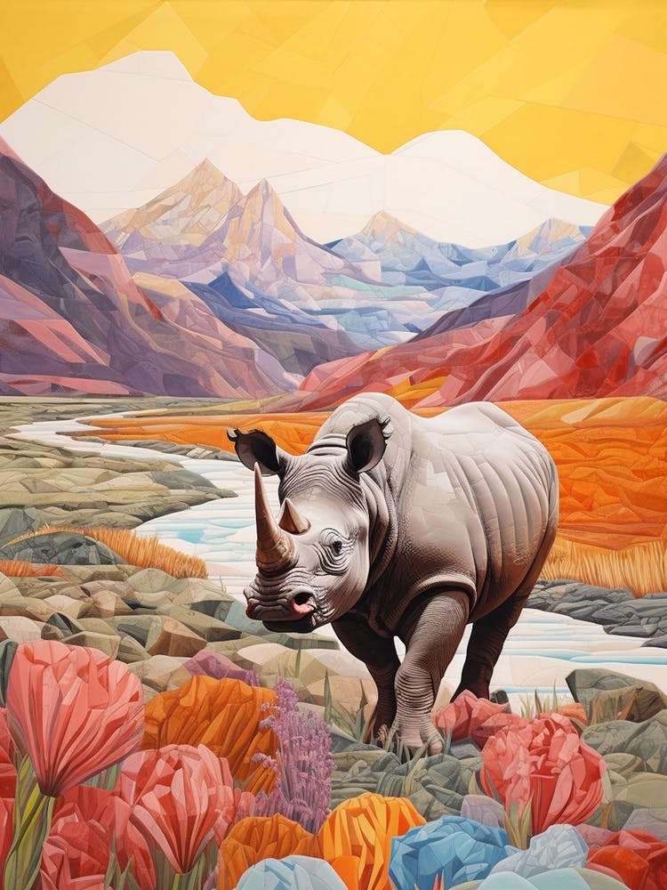 Rhinocéros dans le Paysage 2