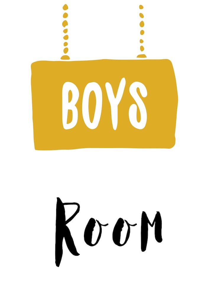 Boys Room Mustard and Black