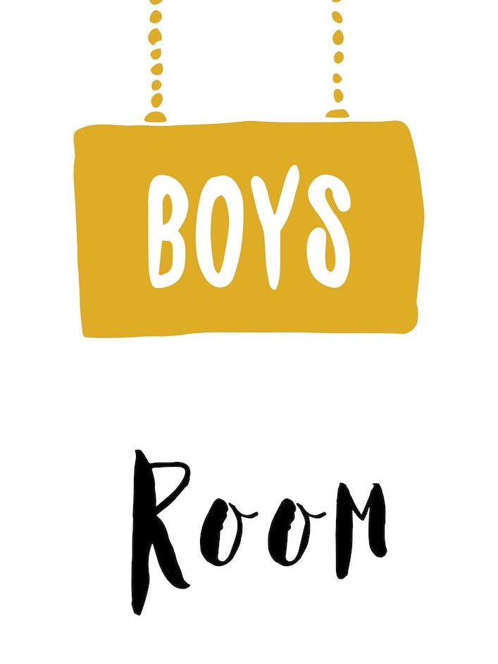 Boys Room Mustard and Black