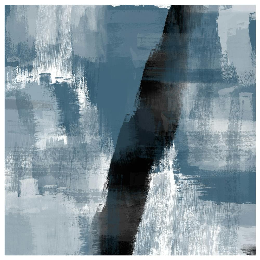 Abstract Painting Blue and Black