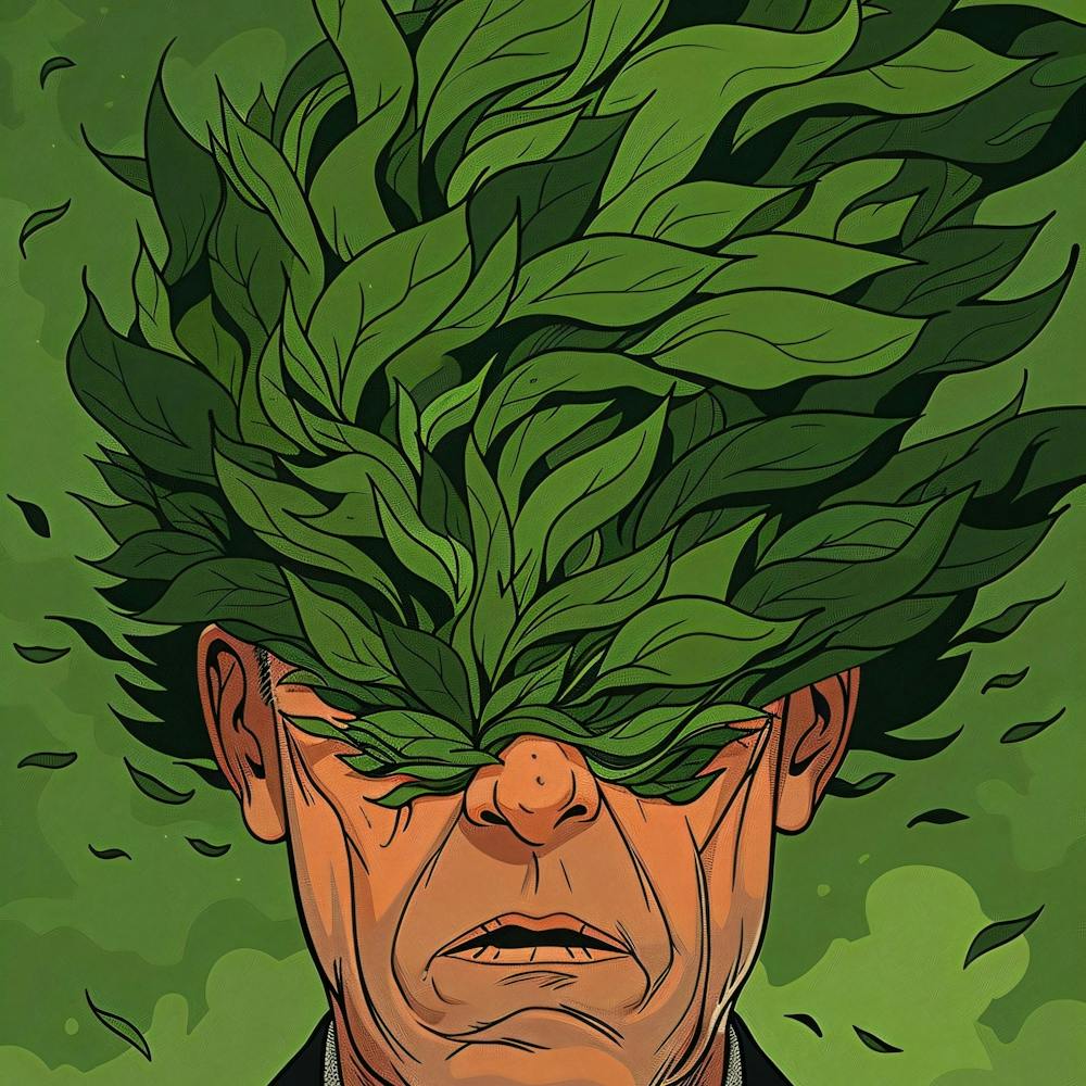 Man With A Green Head