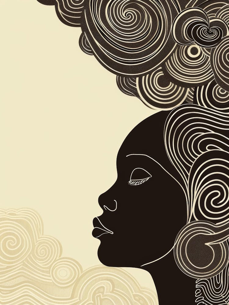 Portrait Of A Woman With Curly Hair 5