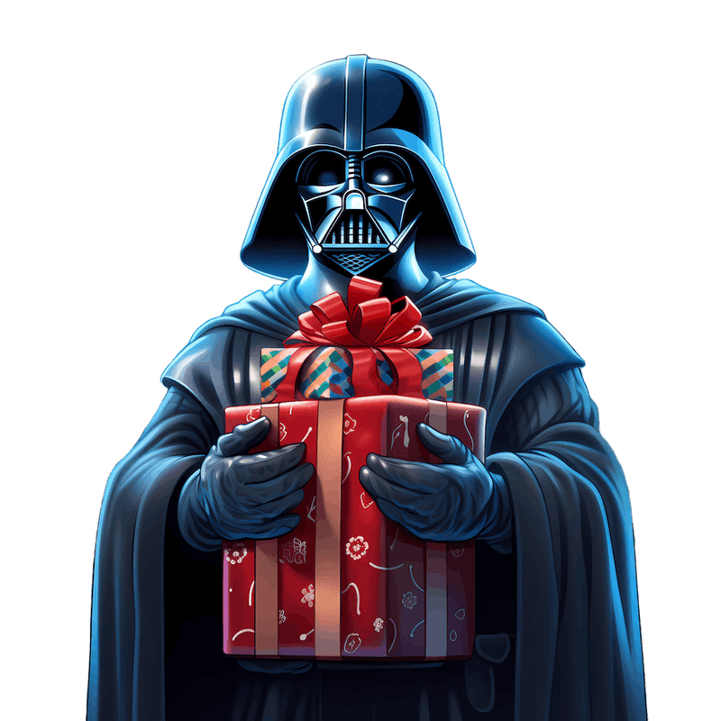 Darth can feel your presents!