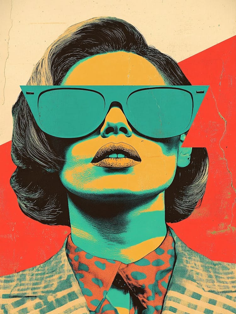 Woman In Sunglasses Collage