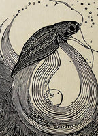 Firefly Squid Linocut