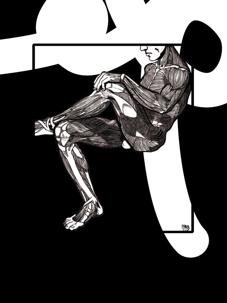 Black and White Male Nude IV i (Set of 8)