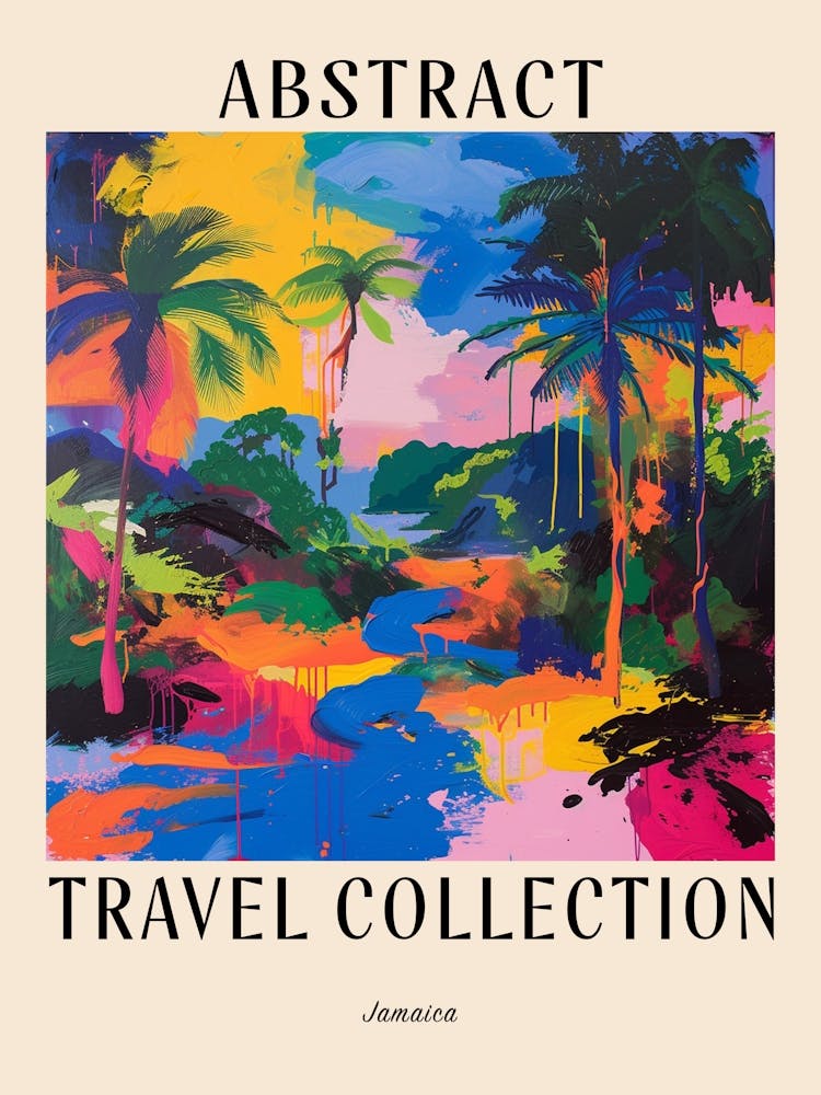 Abstract Travel Collection Poster Jamaica 2