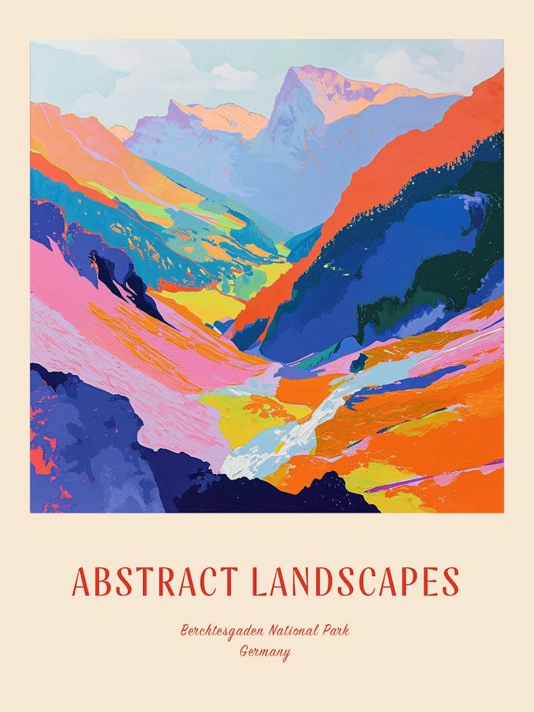 Colourful Abstract Berchtesgaden National Park Germany 1 Poster