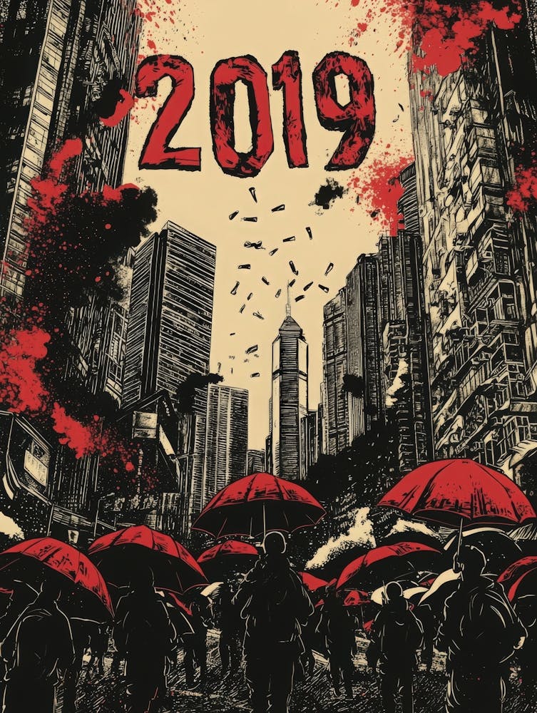 Aihrgdesign A Bold Activist Poster Symbolizing The Hong Kong 10