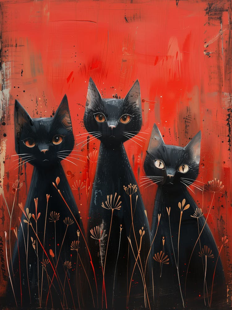 Three Black Cats