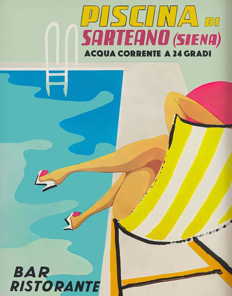 Siena Retro Travel Vintage Poster