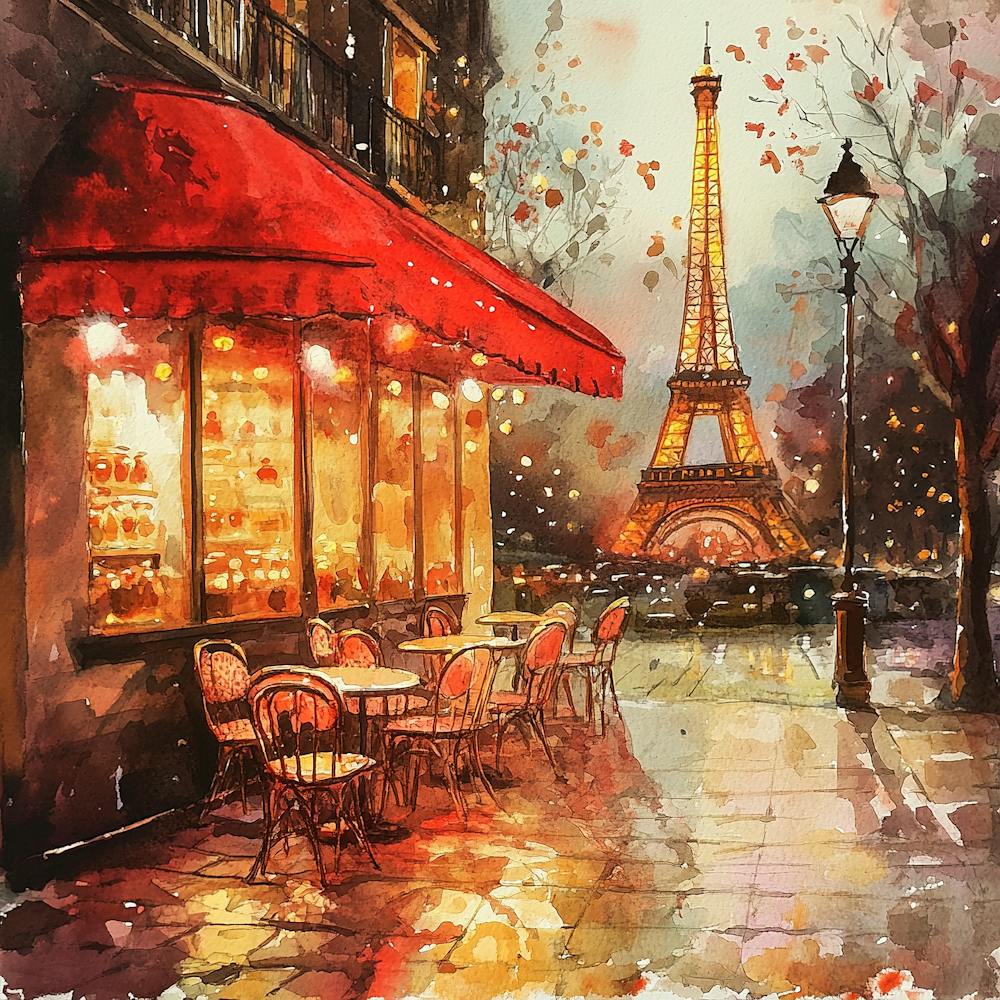 Romantisches Pariser Café 7