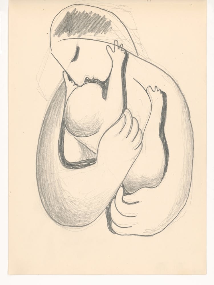 A Mother With A Child In Her Arms, Mikuláš Galanda