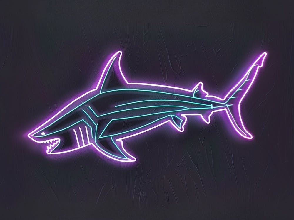 Neon Purple Smallscale Cookiecutter Shark 1