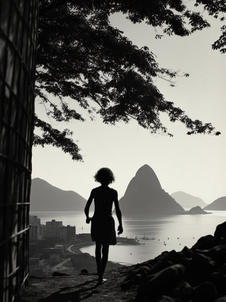 Rio De Janeiro, Black And White Analogue Photograph 3