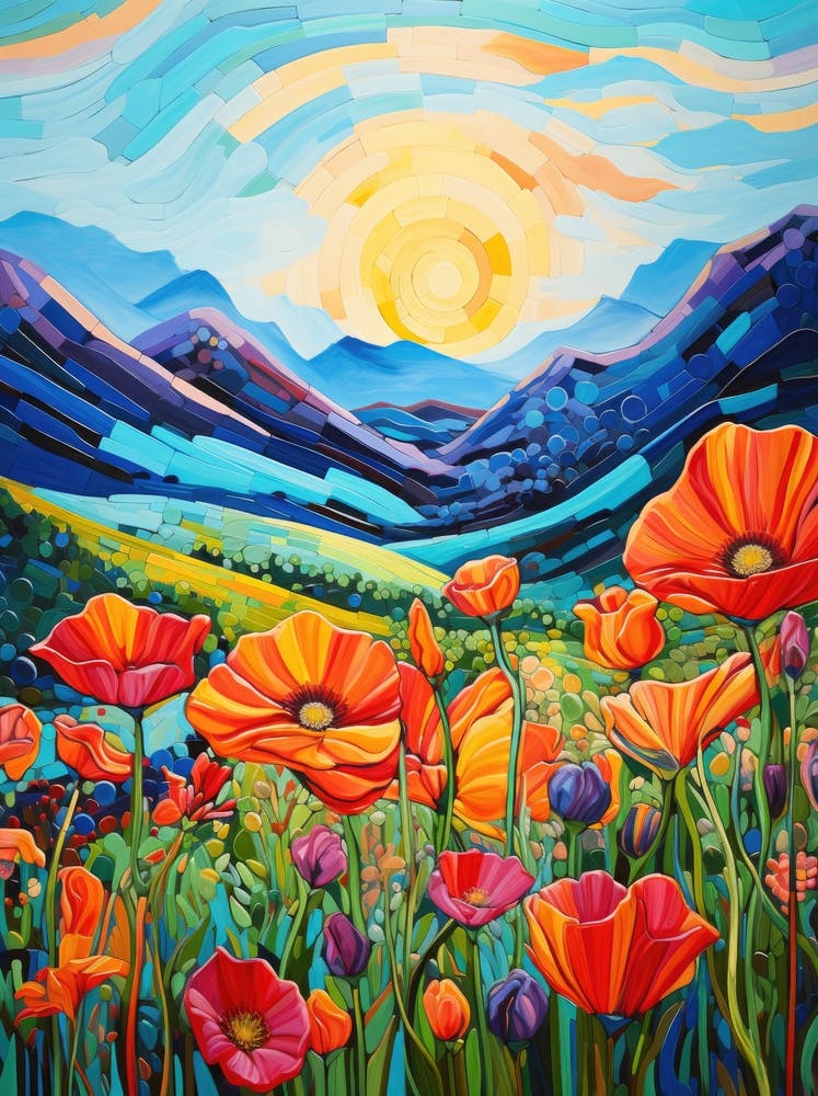 Poppies In The Mountains 2
