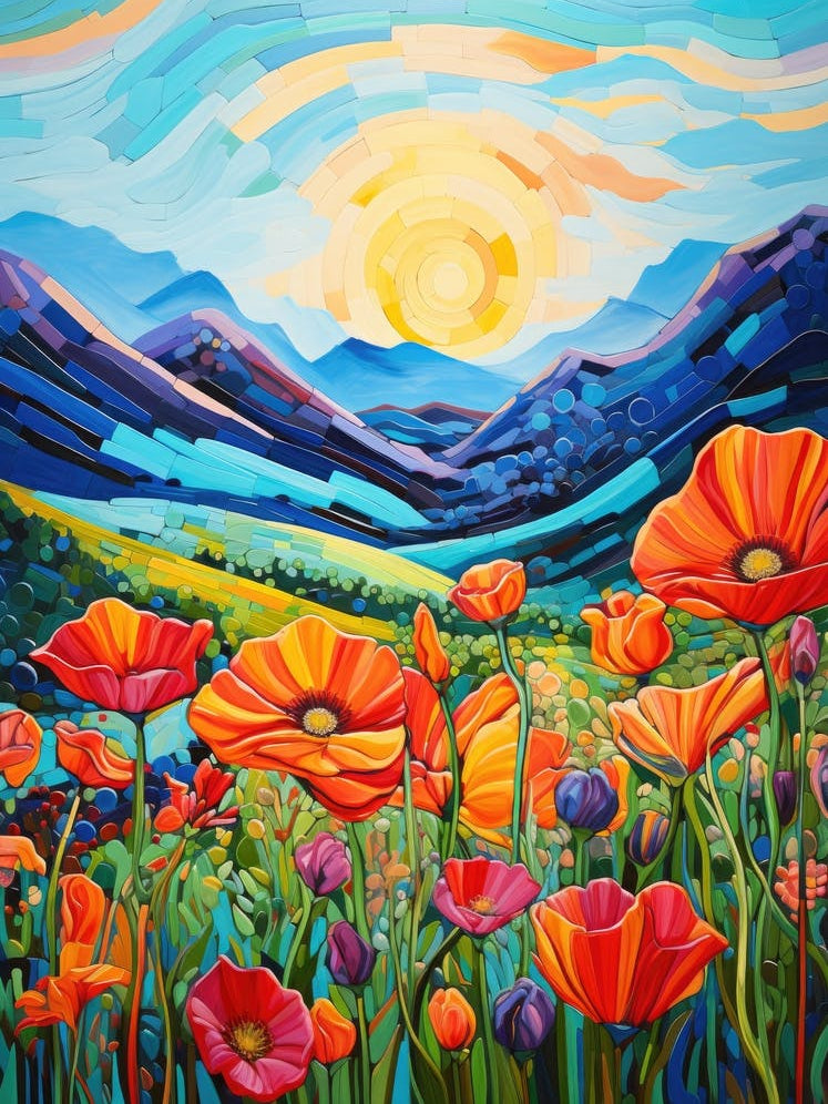 Poppies In The Mountains 2