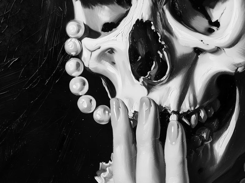 Crâne Avec Perles 1