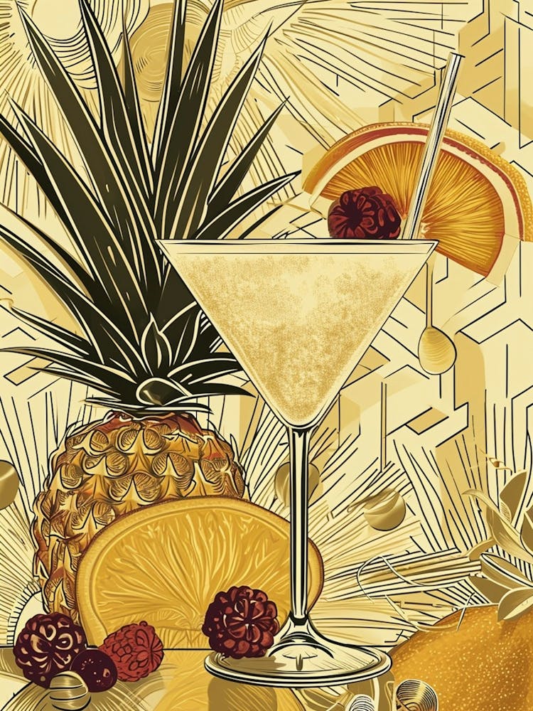 Pina Colada Art Deco