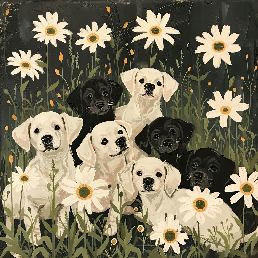 Puppies Fairycore Painting 4