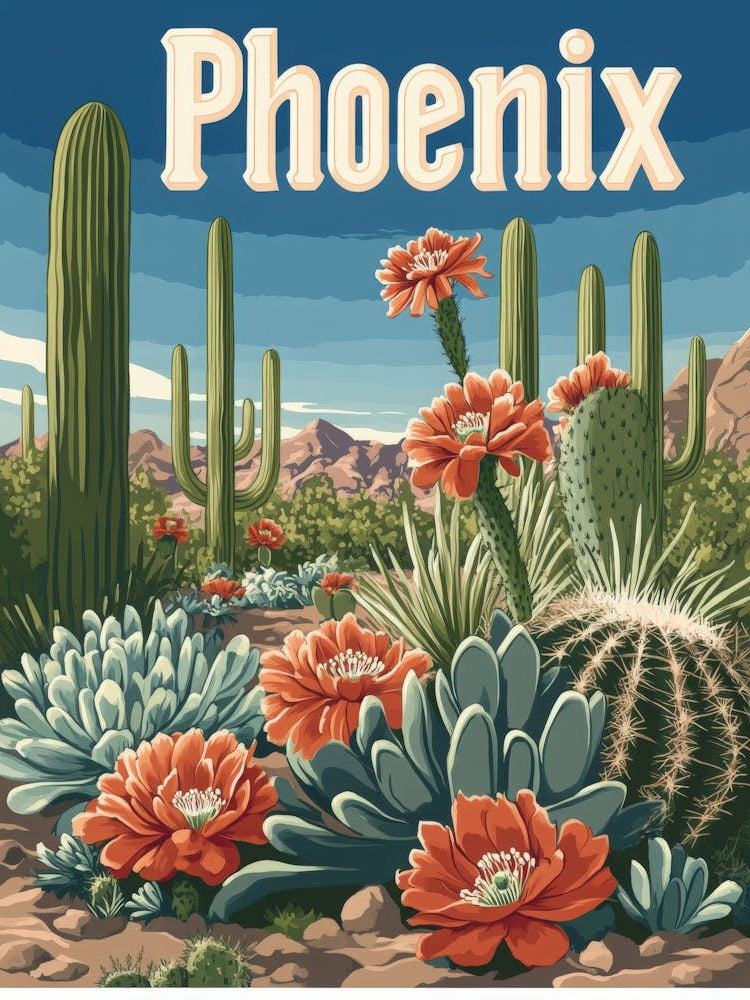 Aihrgdesign A Mid Century Modern Travel Poster For Phoenix Sh 03008dc5 Bc51 4307 B2e2 24653958e263 3