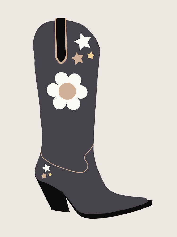 Cowboy Boot | 04 - Black And Cream