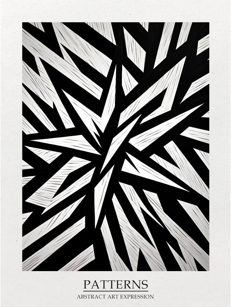 Patterns Abstract Black And White 4 Poster