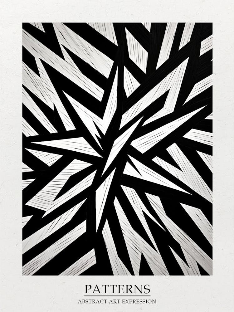 Patterns Abstract Black And White 4 Poster