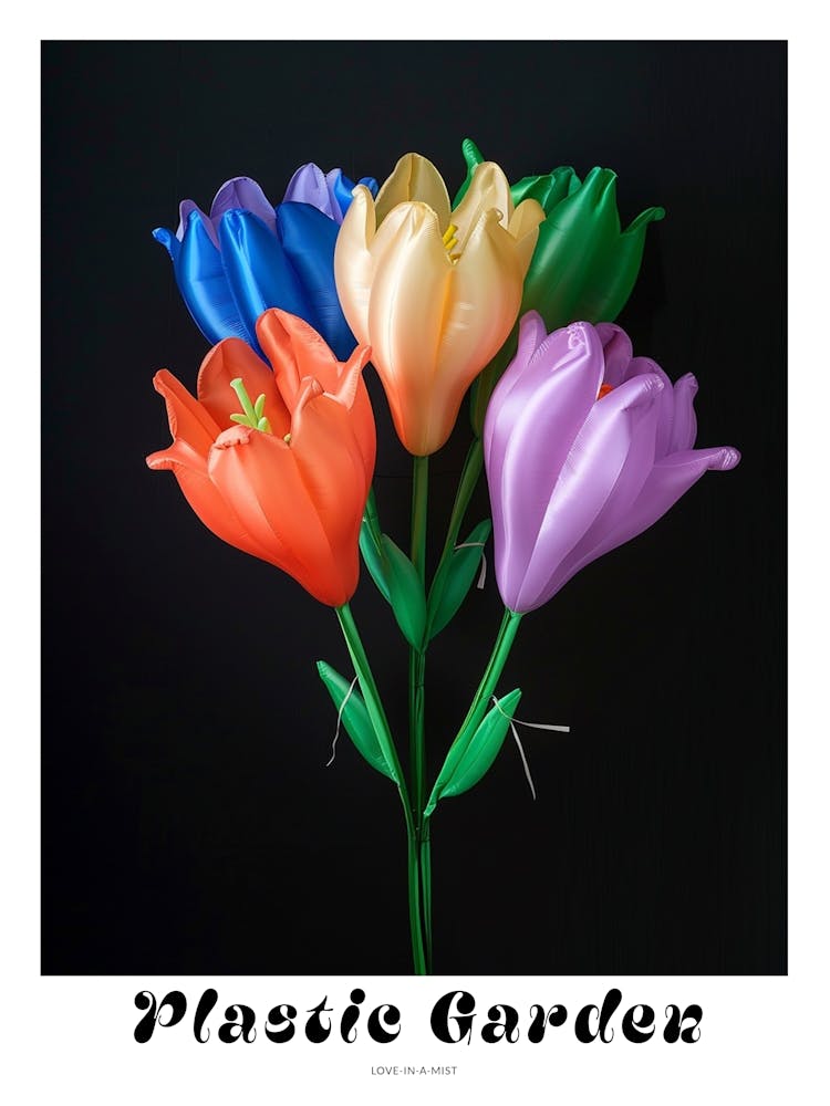 Bright Inflatable Flowers Poster Love In A Mist Nigella 2