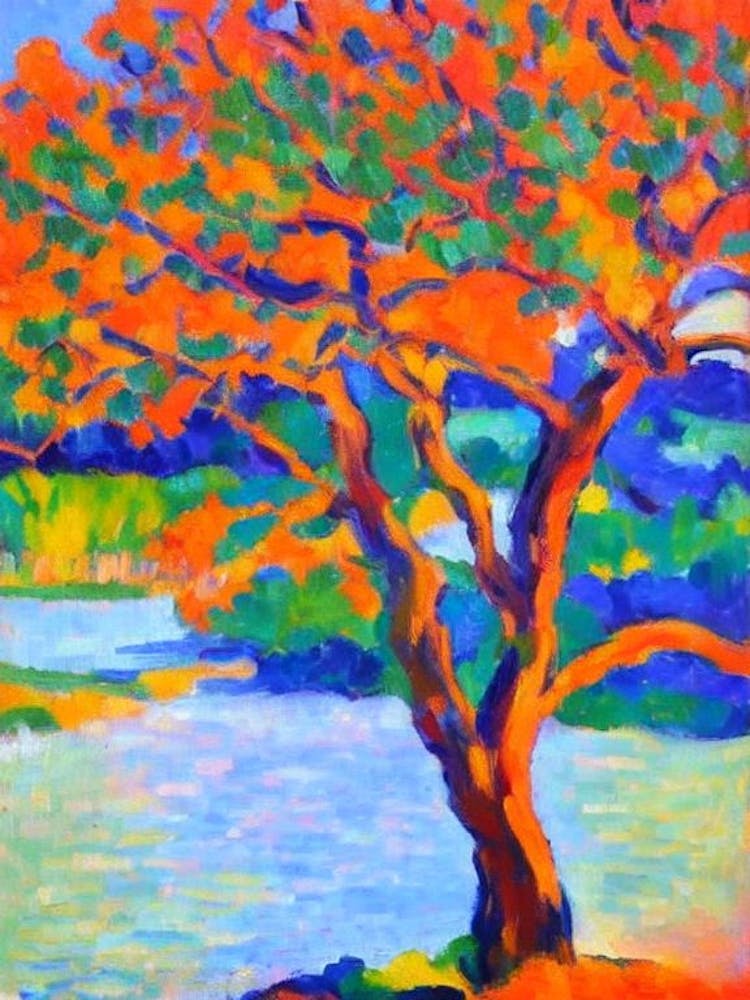 Sand Live Oak tree Abstract Block Colour