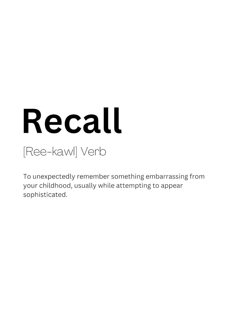 Recall Definition Meaning