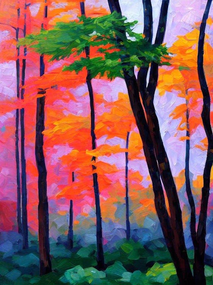 Western Larch Tree Cubist