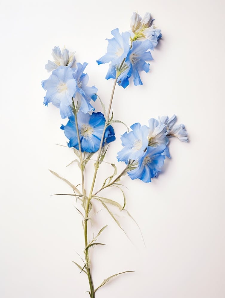 Gepresste Blume Botanische Kunst Rittersporn 2