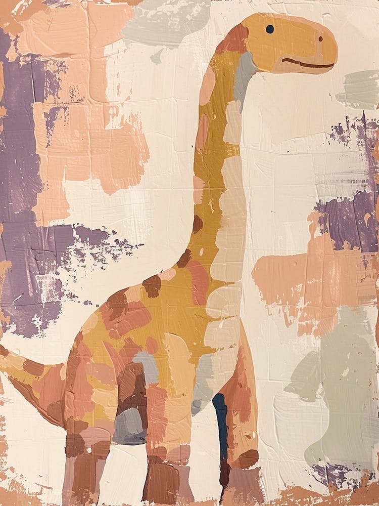 Muted Pastels Dinosaur Portrait 2