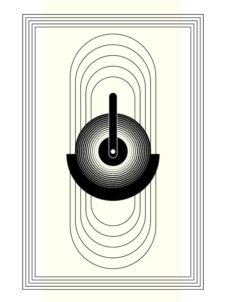 Drop In Black Geometric Abstract