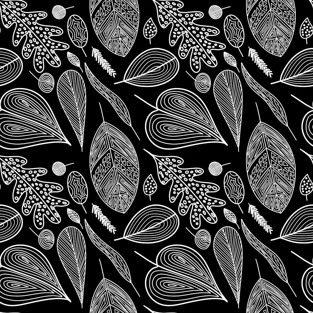Leaves Flora Black White Nature