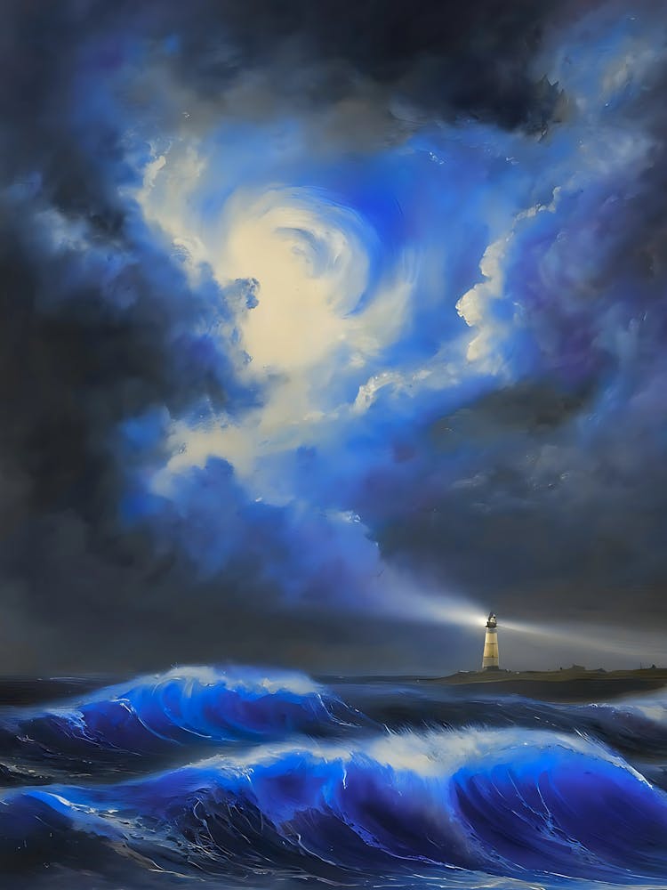 Lighthouse At Night 2