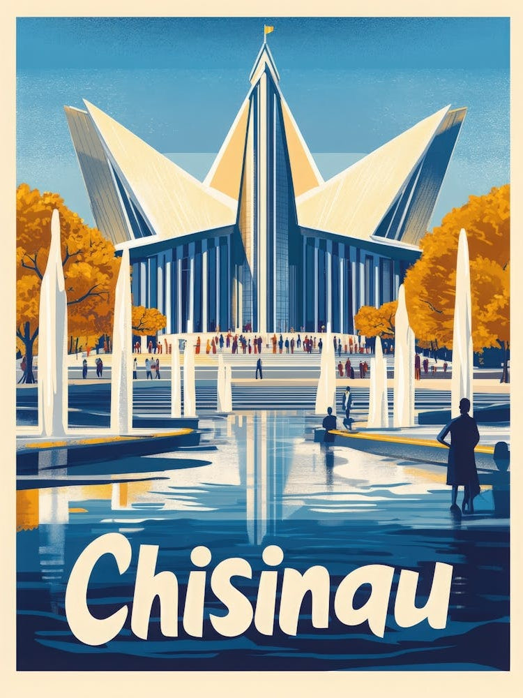Aihrgdesign A Retro Travel Poster For Chisinau 4
